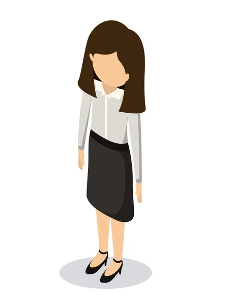 Woman avatar isometric isolated — Stock Vector