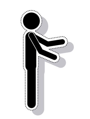 siluet kör kişi izole simgesi