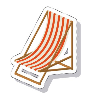 plaj sandalye izole simgesi