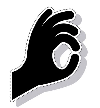 eller dil işaretleri izole simgesi