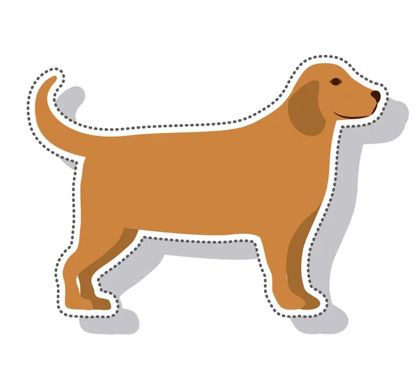 Mascote animal de estimação cão ícone isolado — Vetor de Stock