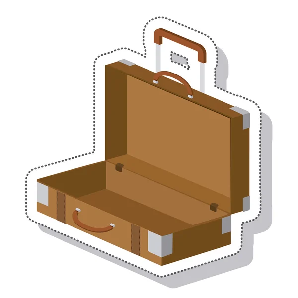 Подорожня валіза ізольована ікона — стоковий вектор