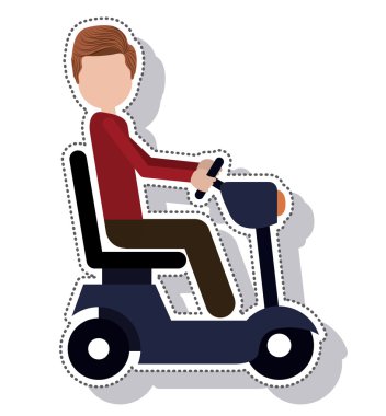 tekerlekli sandalye siluet izole simgesi