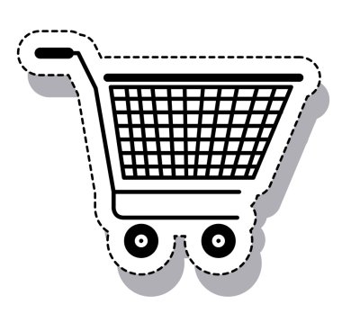 alışveriş izole simge vektör çizim tasarım sepeti