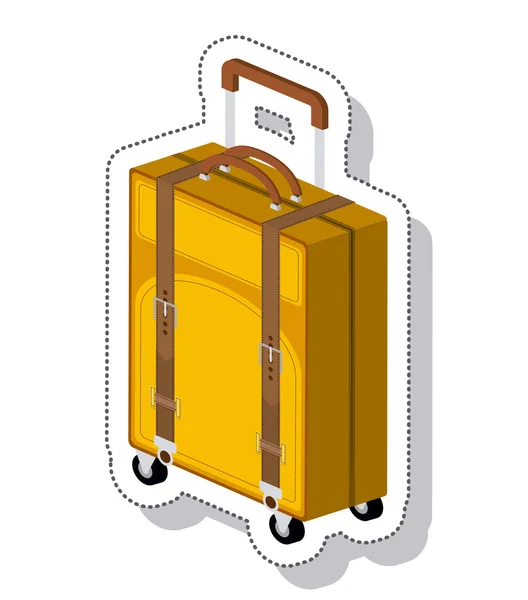 Cestovní kufr izolované ikona — Stockový vektor