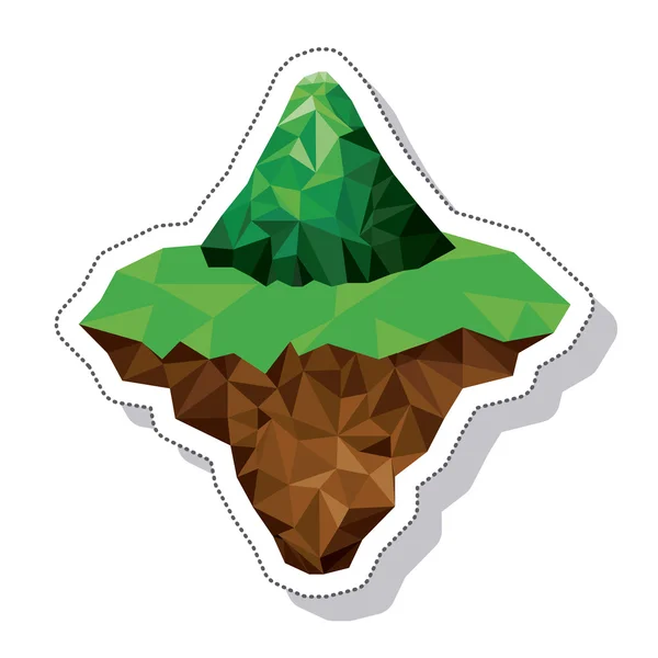 Paysage de montagne icône isométrique — Image vectorielle