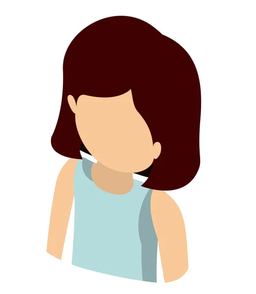 Izometryczne avatar kobieta na białym tle — Wektor stockowy