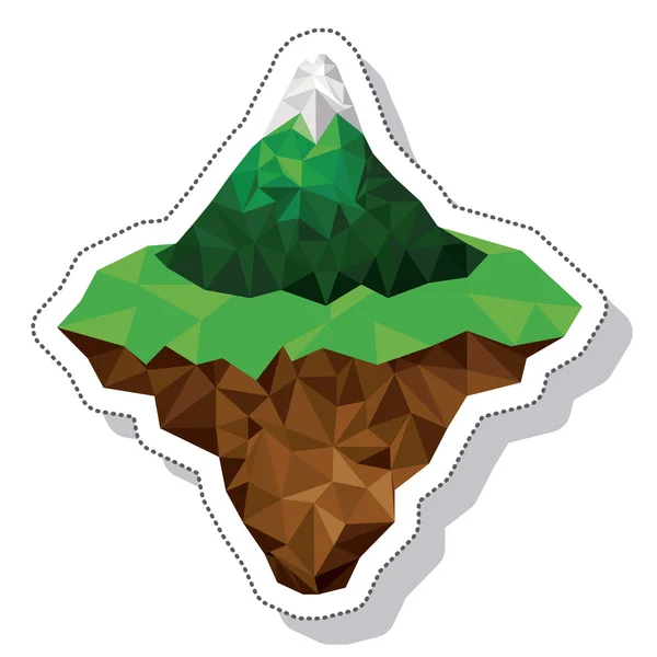 Paysage de montagne icône isométrique — Image vectorielle