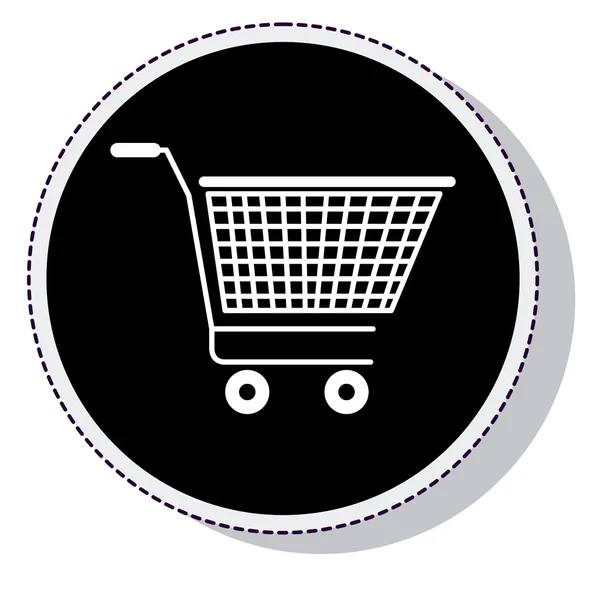 Winkelwagen winkelen geïsoleerde pictogram vector illustratie ontwerp — Stockvector