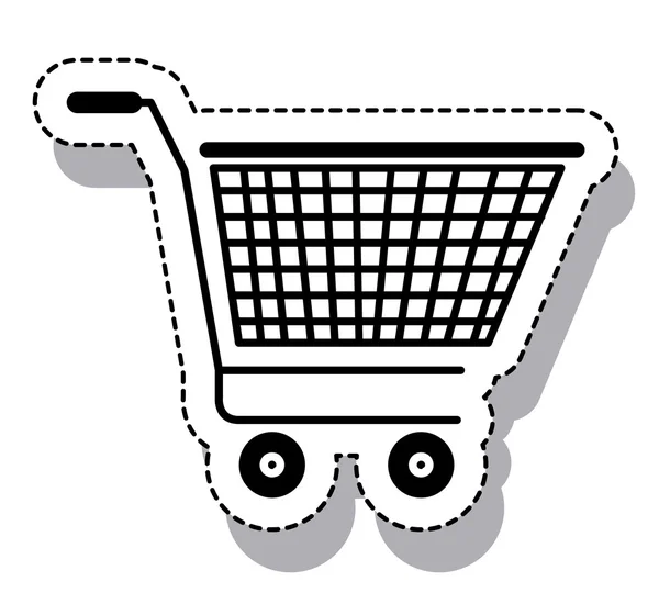 Panier shopping icône isolée vecteur illustration design — Image vectorielle