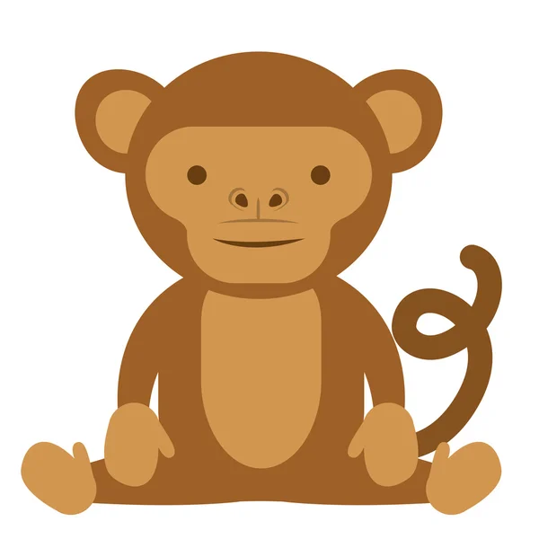 Funny monkey isolated icon — Stock Vector