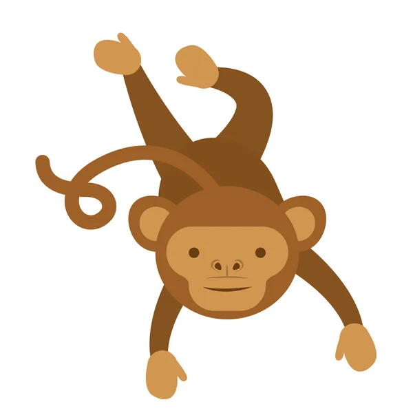 Funny monkey isolated icon — Stock Vector