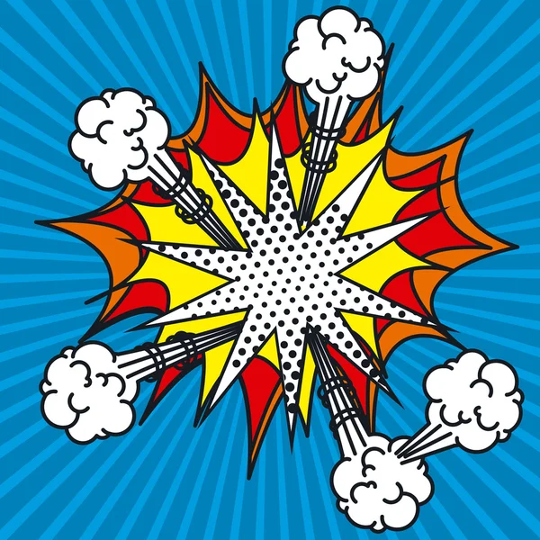 Explosion Pop-Art-Stil — Stockvektor