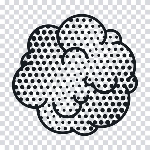 Cloud smoke pop art style — Stock Vector