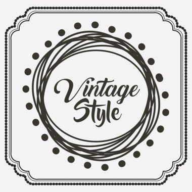 Vintage tarzı çerçevesi izole simgesi
