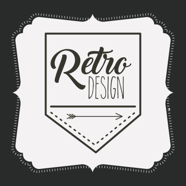 retro tarzı çerçevesi izole simgesi