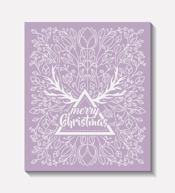 neşeli Noel çerçeve vintage tarzı