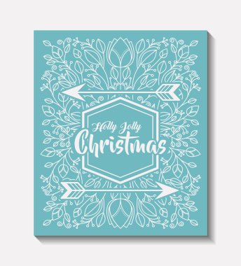 neşeli Noel çerçeve vintage tarzı