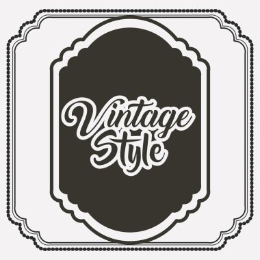 Vintage tarzı çerçevesi izole simgesi