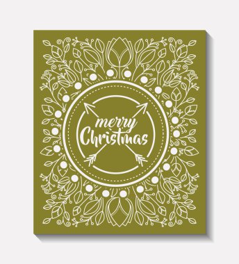 neşeli Noel çerçeve vintage tarzı