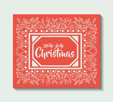 neşeli Noel çerçeve vintage tarzı