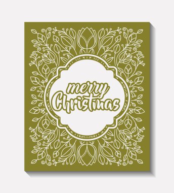 neşeli Noel çerçeve vintage tarzı