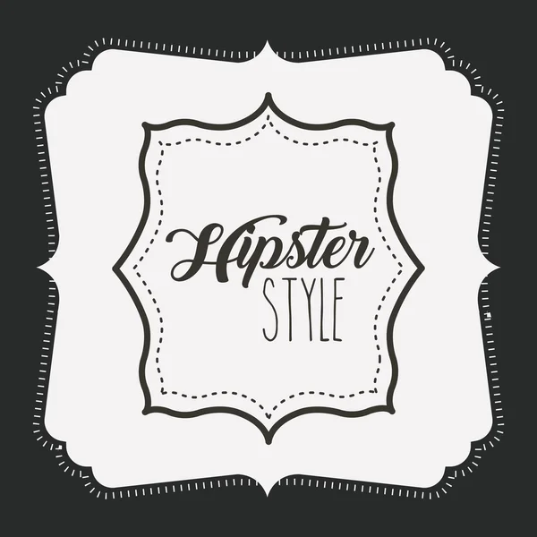 Hipster stijlicoon frame geïsoleerd — Stockvector