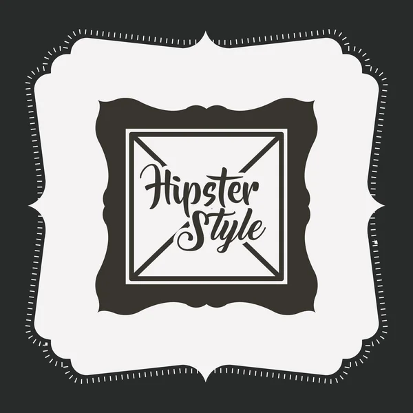 Hipster style frame isolated icon — Stock Vector