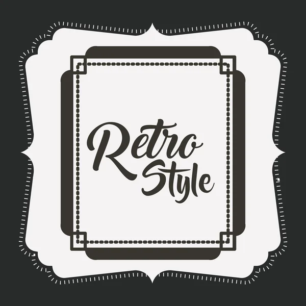 Marco de estilo retro icono aislado — Vector de stock