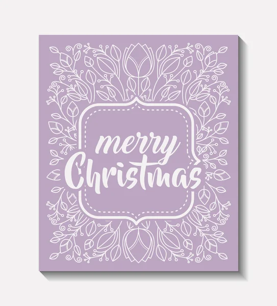 Merry christmas frame vintage style — Stock Vector