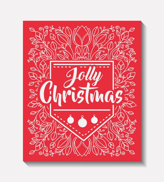 Merry christmas frame vintage stijl — Stockvector