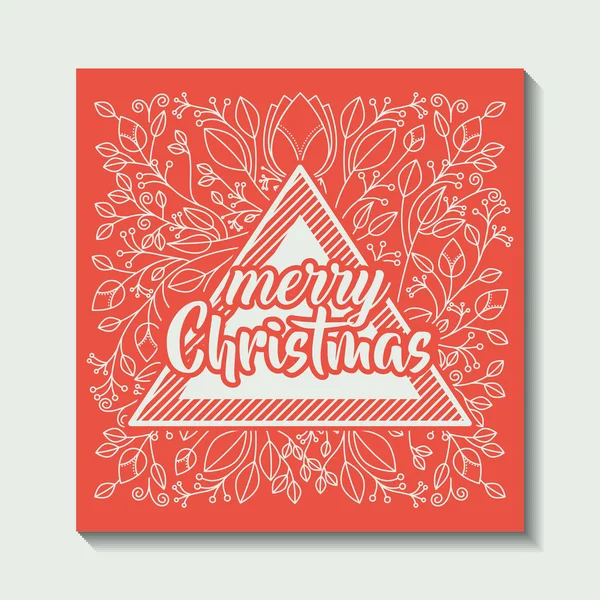 Merry christmas frame vintage stijl — Stockvector