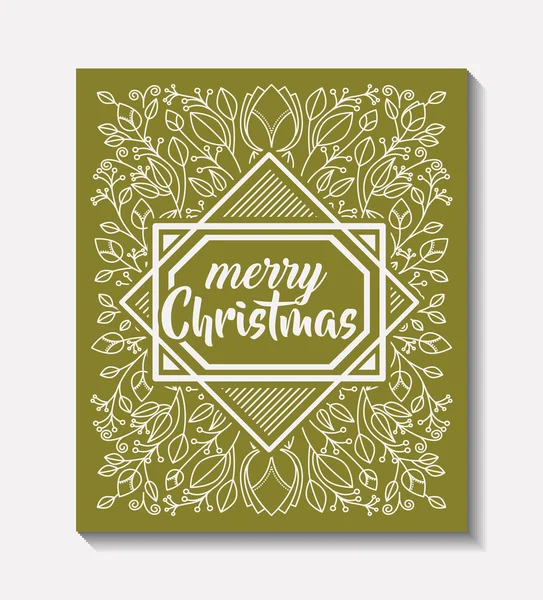 Merry christmas frame vintage style — Stock Vector