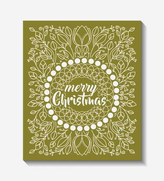 Merry christmas frame vintage style — Stock Vector