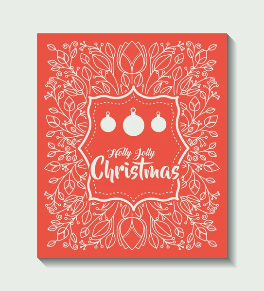 Merry christmas frame vintage style — Stock Vector