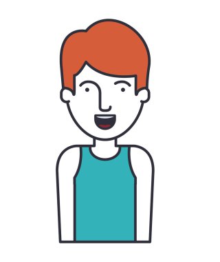 Genç adam avatarı izole edilmiş simge