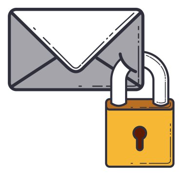 Zarf iletisi izole simgesi