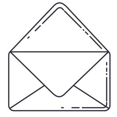 Zarf iletisi izole simgesi