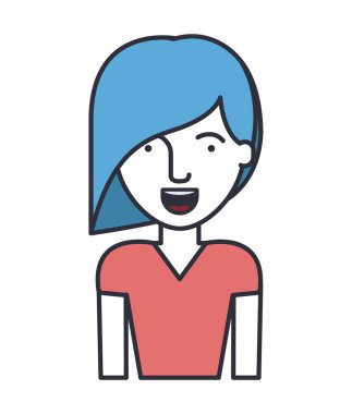 Genç kadın avatar izole edilmiş simge