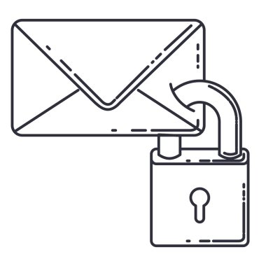 Zarf iletisi izole simgesi