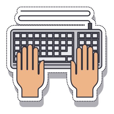 klavye bilgisayar izole kutsal kişilerin resmi