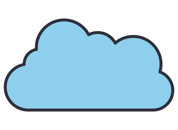 Cloud single isolated icon — Stock Vector