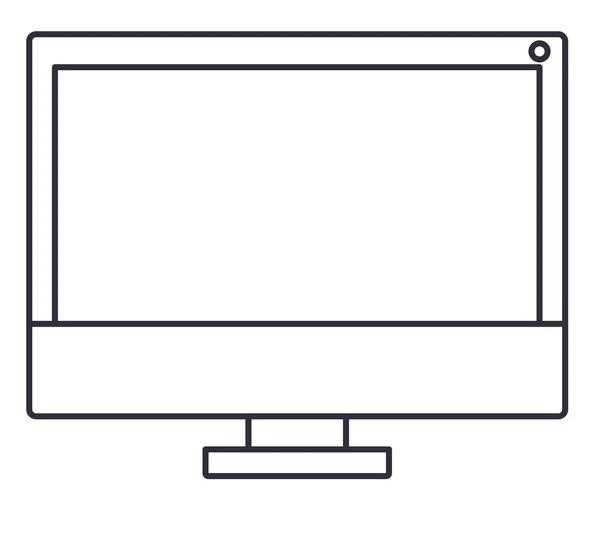 Geïsoleerde bureaubladpictogram computer — Stockvector