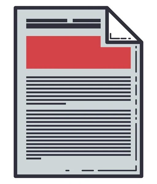 Izolované ikona papíru dokumentu — Stockový vektor