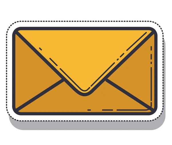 Envelop bericht geïsoleerde pictogram — Stockvector