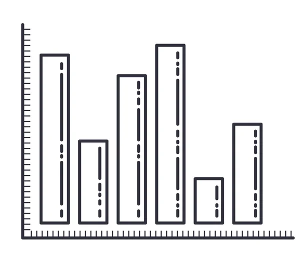 Bars statistics isolated icon — Stock Vector