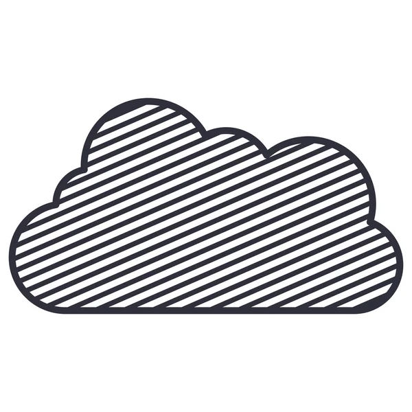 Nube único icono aislado — Archivo Imágenes Vectoriales