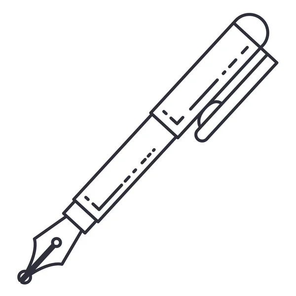 Ручка инструмент офис изолированный значок — стоковый вектор
