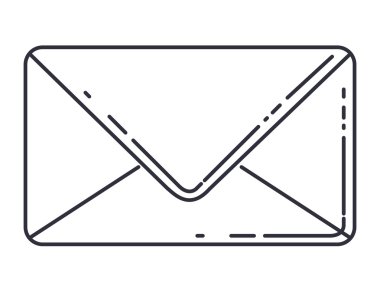 Zarf iletisi izole simgesi