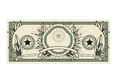 Doları baskı mühür izole simgesi bill